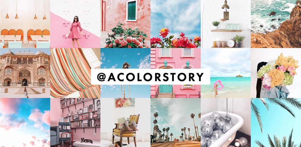 a color story to use in Instagram